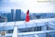 Beauty Crystal Lee ventured into blooming on the roof of a high-rise building (8 photos) P1 No.bf80e7